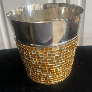 PIER 1 IMPORTS Gold Mosaic Stainless Steel